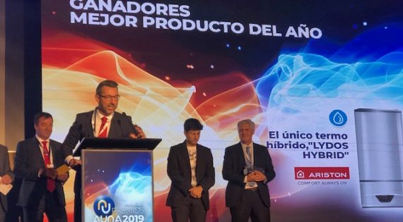 El termo híbrido Lydos Hibrid, de Ariston, como Mejor Producto de 2019 de Fontanería, Climatización y Calefacción