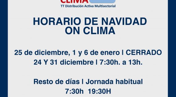 HORARIOS NAVIDAD ON CLIMA