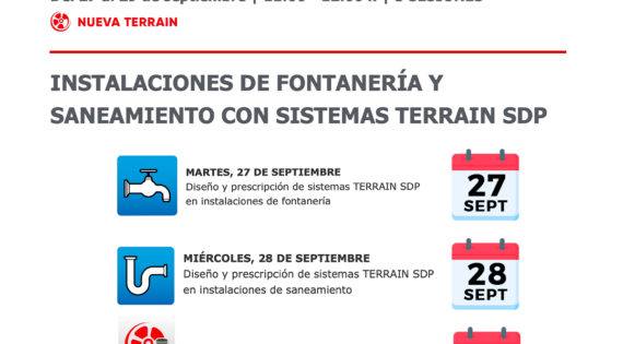 Formación online de fontanería y saneamiento con TERRAIN SDP